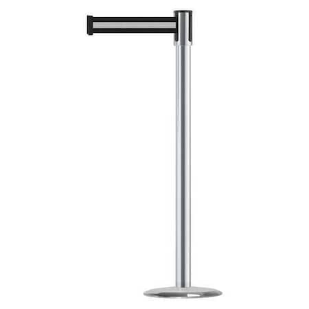 Barrier Post with Belt, Blue/white, 7 1/2 ft Length, 38 in Post Height, No Legend, Stainless steel MPN:890U-1S-1S-1S-STD-NO-S3X-C