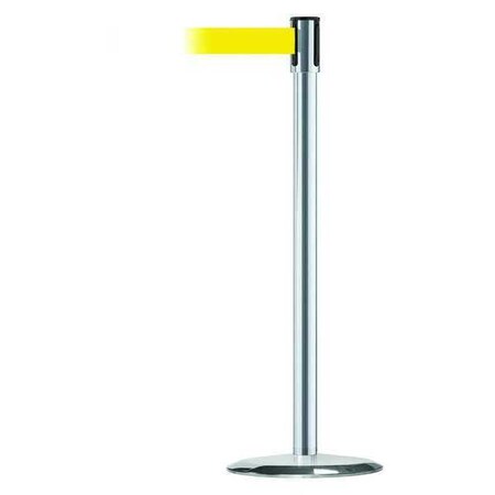 Barrier Post with Belt, 7 1/2 ft Length, 38 in Post Height, No Legend MPN:890U-1S-1S-1S-STD-NO-Y5X-C