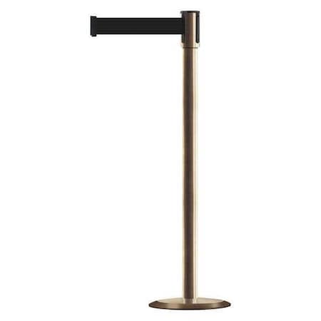 Barrier Post with Belt, Satin Brass, 13 ft Length, 38 in Post Height, No Legend, Universal MPN:890U-2S-2S-2S-MAX-NO-B9X-C