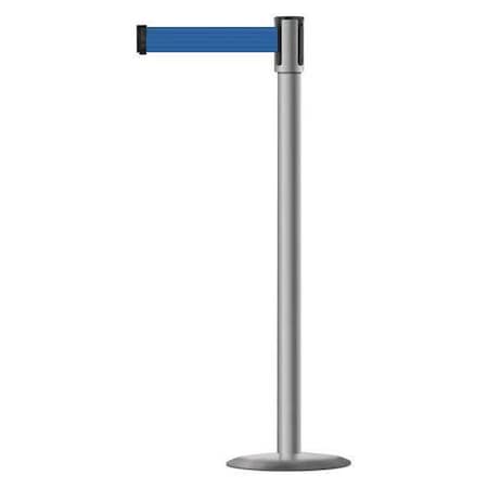 Barrier Post with Belt, 7 1/2 ft Length, 38 in Post Height, No Legend MPN:890U-3P-3P-3P-STD-NO-L5X-C