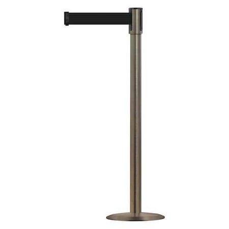 Barrier Post with Belt, 7 1/2 ft Length, 38 in Post Height, No Legend MPN:890U-3S-3S-3S-STD-NO-B9X-C