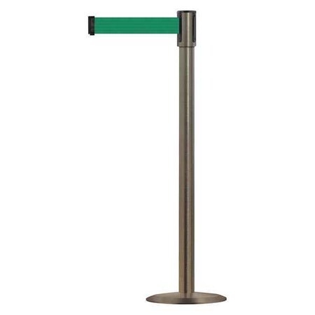 Barrier Post with Belt, 7 1/2 ft Length, 38 in Post Height, No Legend MPN:890U-3S-3S-3S-STD-NO-G6X-C