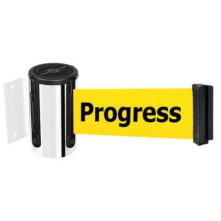 Belt Barrier, Chrome, Belt Color Yellow MPN:896-STD-1P-MAX-NO-YCX-C