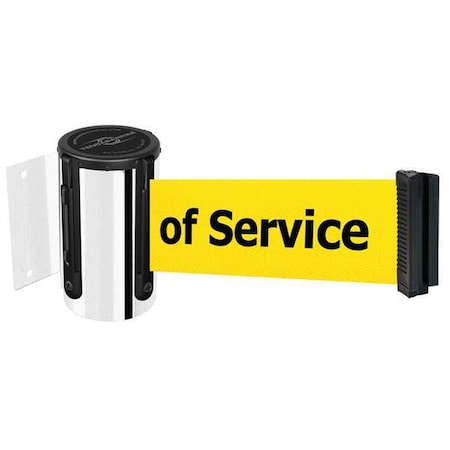 Belt Barrier, Chrome, Belt Color Yellow MPN:896-STD-1P-MAX-NO-YEX-C