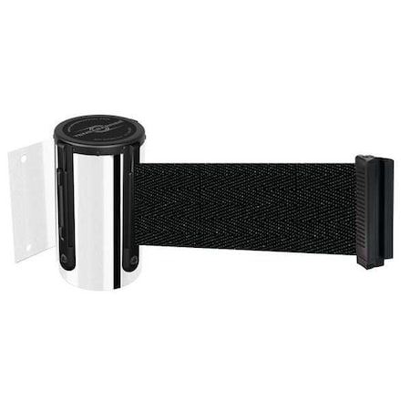 Retractable Belt Barrier, Black, 7 1/2 ft Length, Polished chrome MPN:896-STD-1P-STD-NO-B9X-C