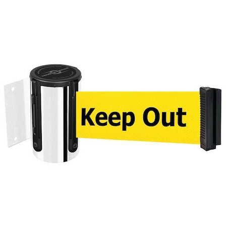 Belt Barrier, Chrome, Belt Yellow MPN:896-STD-1P-STD-NO-YDX-C