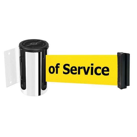 Belt Barrier, Chrome, Belt Yellow MPN:896-STD-1P-STD-NO-YEX-C