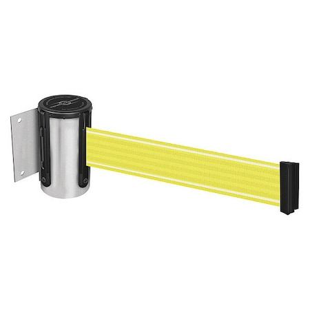 Retractable Belt Barrier, Yllw/Wht Belt MPN:896-STD-1P-STD-Y5-NV-C