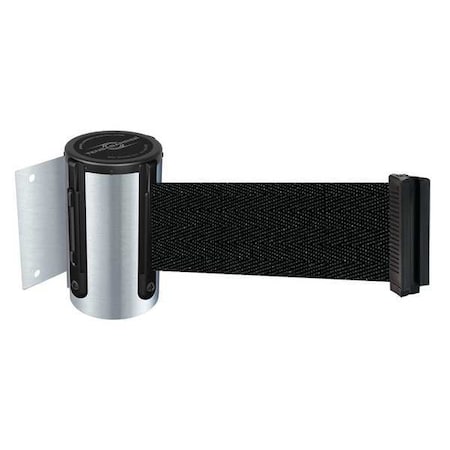 Retractable Belt Barrier, Black, 13 ft Length, Satin Chrome MPN:896-STD-1S-MAX-NO-B9X-C