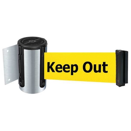 Belt Barrier, Chrome, Belt Color Yellow MPN:896-STD-1S-MAX-NO-YDX-C