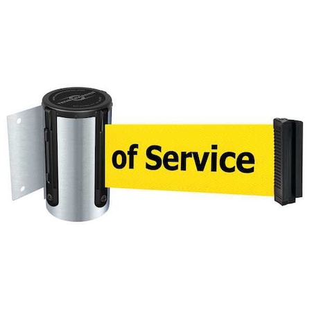 Belt Barrier, Chrome, Belt Yellow MPN:896-STD-1S-STD-NO-YEX-C