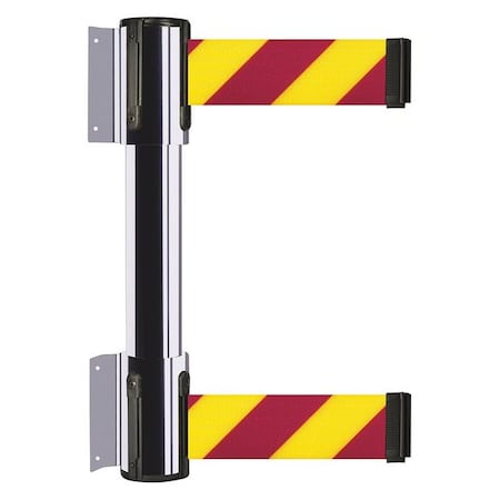 Belt Barrier, Polished Chrome, 13 ft Length, 16 1/2 in Post Height, No Legend MPN:896T2-1P-MAX-D5X-C