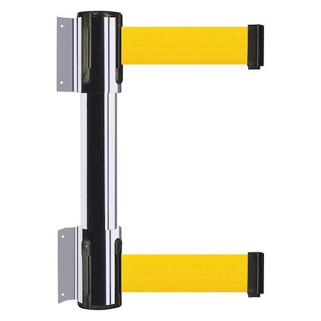 Belt Barrier, Polished Chrome, 13 ft Length, 16 1/2 in Post Height, No Legend MPN:896T2-1P-MAX-Y5X-C