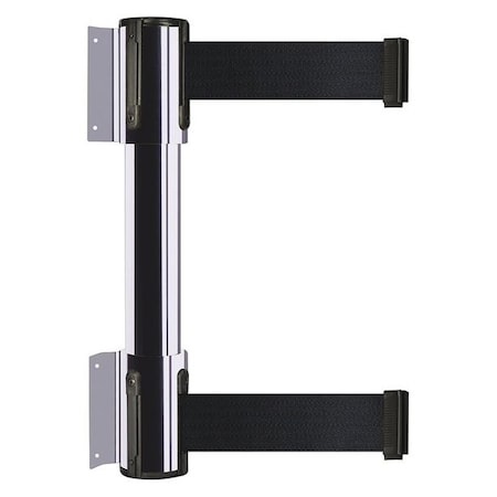 Belt Barrier, Polished Chrome, 7 1/2 ft Length, 16 1/2 in Post Height, No Legend MPN:896T2-1P-STD-B9X-C