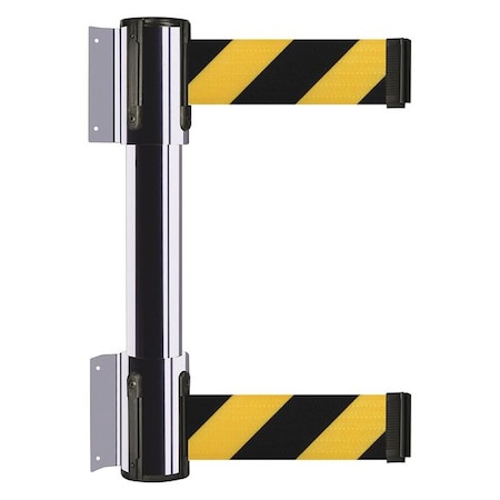 Belt Barrier, Polished Chrome, 7 1/2 ft Length, 16 1/2 in Post Height, No Legend MPN:896T2-1P-STD-D4X-C