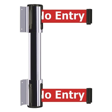 Belt Barrier, Polished Chrome, 7 1/2 ft Length, 16 1/2 in Post Height, No Entry MPN:896T2-1P-STD-RBX-C