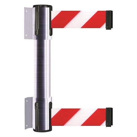 Belt Barrier, Satin Chrome, 13 ft Length, 16 1/2 in Post Height, No Legend MPN:896T2-1S-MAX-D3X-C
