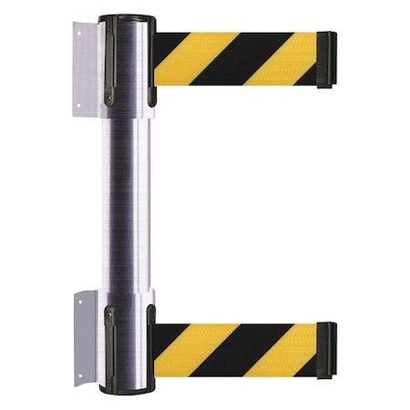 Belt Barrier, Satin Chrome, 7 1/2 ft Length, 16 1/2 in Post Height, No Legend MPN:896T2-1S-STD-D4X-C