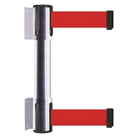 Belt Barrier, Satin Chrome, 7 1/2 ft Length, 16 1/2 in Post Height, No Legend MPN:896T2-1S-STD-R5X-C