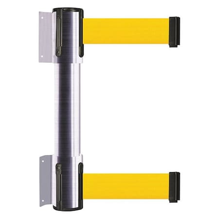 Belt Barrier, Satin Chrome, 7 1/2 ft Length, 16 1/2 in Post Height, No Legend MPN:896T2-1S-STD-Y5X-C