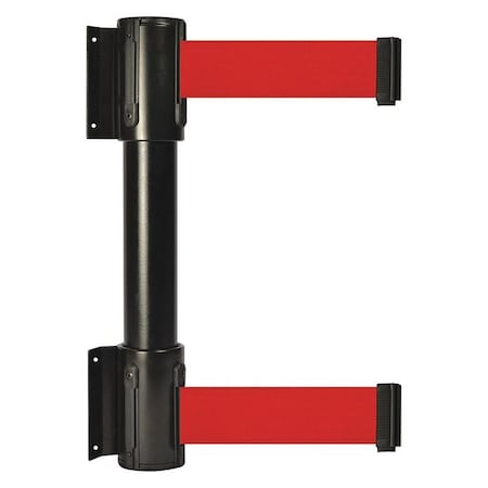 Belt Barrier, Black, 13 ft Length, 16 1/2 in Post Height, No Legend MPN:896T2-33-MAX-R5X-C