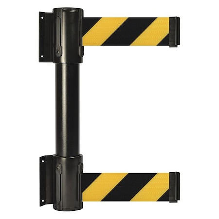 Belt Barrier, Black, 7 1/2 ft Length, 16 1/2 in Post Height, No Legend MPN:896T2-33-STD-D4X-C