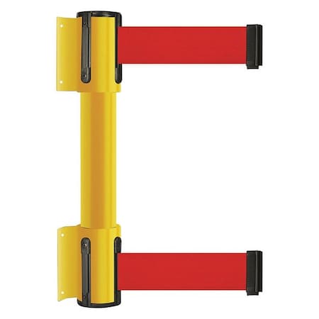 Belt Barrier, Yellow, 13 ft Length, 16 1/2 in Post Height, No Legend MPN:896T2-35-MAX-R5X-C