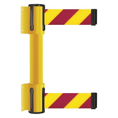 Belt Barrier, Yellow, 7 1/2 ft Length, 16 1/2 in Post Height, No Legend MPN:896T2-35-STD-D5X-C