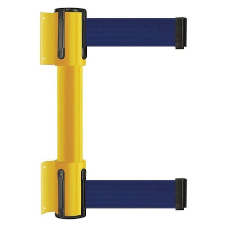 Belt Barrier, Yellow, 7 1/2 ft Length, 16 1/2 in Post Height, No Legend MPN:896T2-35-STD-L5X-C