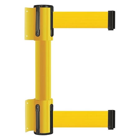 Belt Barrier, Yellow, 7 1/2 ft Length, 16 1/2 in Post Height, No Legend MPN:896T2-35-STD-Y5X-C