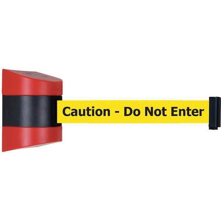 Retractable Belt Barrier, 15 ft Length, Caution Do Not Enter, Red MPN:897-15-S-21-NO-YAX-C