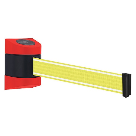 Retractable Belt Barrier, Yllw/Wht Belt MPN:897-15-S-21-Y5-NV-C