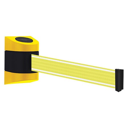 Retractable Belt Barrier, Yllw/Wht Belt MPN:897-15-S-35-Y5-NV-C