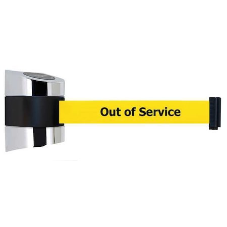 Belt Barrier, Chrome, Belt Color Yellow MPN:897-24-S-1P-NO-YEX-C
