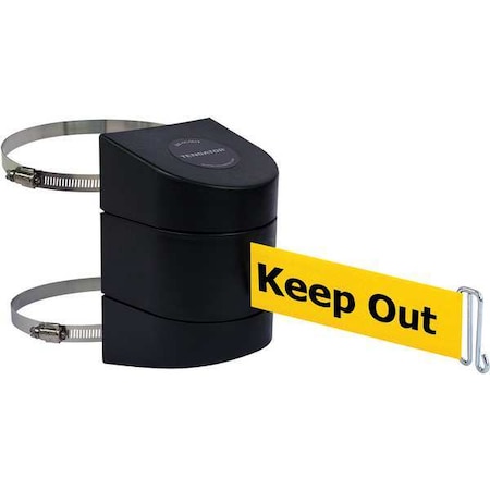 Retractable Belt Barrier, 30 ft Length, Danger Keep Out, Black MPN:897-30-C-33-NO-YDX-A