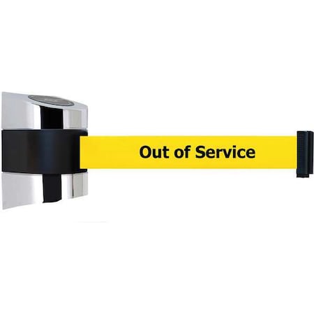 Belt Barrier, Chrome, Belt Color Yellow MPN:897-30-S-1P-NO-YEX-C