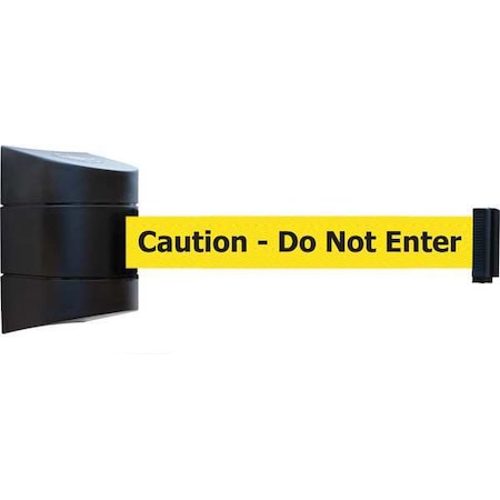 Retractable Belt Barrier, 30 ft Length, Caution Do Not Enter, Black MPN:897-30-S-33-NO-YAX-C