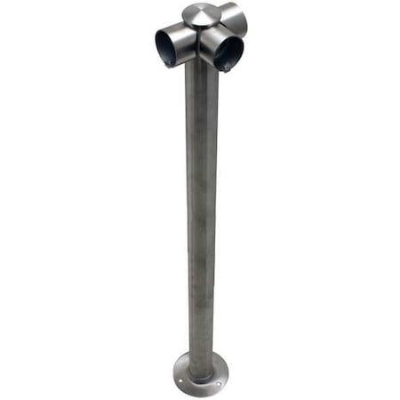 Adapta-Rail, 3 Way Post, Satin Stainless MPN:ADAPTARAIL-1L-5-36-3WY-3S