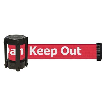 Barrier Post with Belt, Black, 13 ft Length, 4