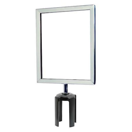 Sign Frame, 11 x 8-1/2 In, Polished Chrome MPN:FRAME-HDSC-1P-8511HD-V