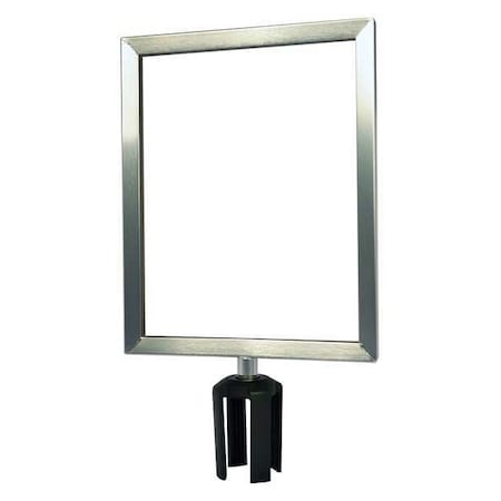 Sign Frame, 14 x 11 In, Satin Chrome MPN:FRAME-HDSC-1S-1114HD-V