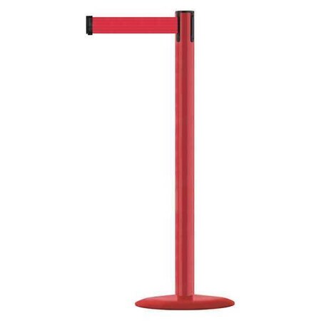 Barrier Post with Belt, Red, 13 ft Length, 38 in Post Height, No Legend, Red MPN:MARINEPOST-21-MAX-NO-R5X-C
