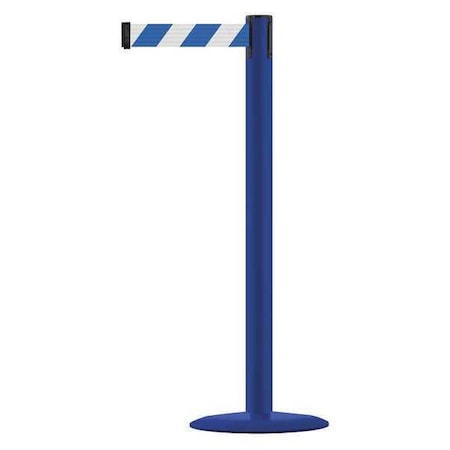 Barrier Post with Belt, Blue, 13 ft Length, 38 in Post Height, No Legend, Blue MPN:MARINEPOST-23-MAX-NO-D1X-C