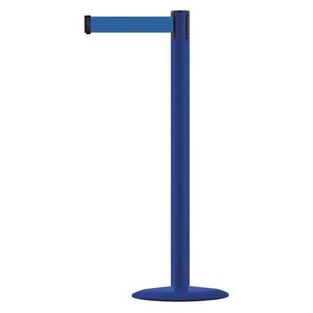 Barrier Post with Belt, Blue, 13 ft Length, 38 in Post Height, No Legend, Blue MPN:MARINEPOST-23-MAX-NO-L5X-C