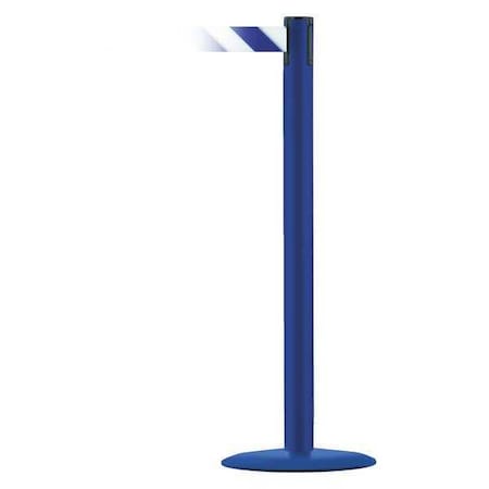 Barrier Post with Belt, Blue, 7 1/2 ft Length, 38 in Post Height, No Legend, Blue MPN:MARINEPOST-23-STD-NO-D1X-C