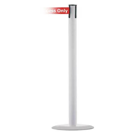 Barrier Post with Belt, White, 7 1/2 ft Length, 38 in Post Height, Authorized Access Only, White MPN:MARINEPOST-32-STD-NO-RAX-C