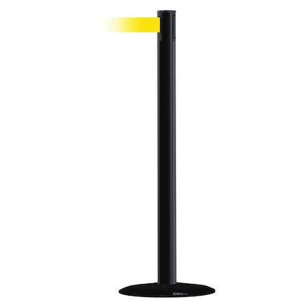 Barrier Post with Belt, Black, 7 1/2 ft Length, 38 in Post Height, No Legend, Black MPN:MARINEPOST-33-STD-NO-Y5X-C