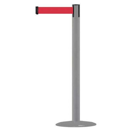Barrier Post with Belt, Gray, 13 ft Length, 38 in Post Height, No Legend, Gray MPN:MARINEPOST-36-MAX-NO-R5X-C
