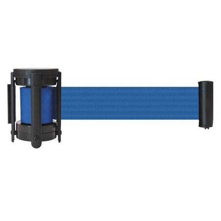 Barrier Post with Belt, Black, 7 1/2 ft Length, 4