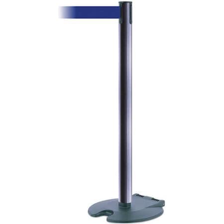 Barrier Post with Belt, Blue, 7 1/2 ft Length, 38 in Post Height, No Legend MPN:RB1-73-73-STD-NO-L5X-C